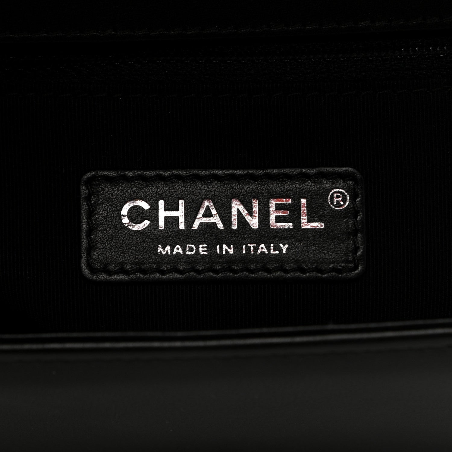 Chanel Calfskin Chevron Quilted Medium Boy Flap Black 6 of 13