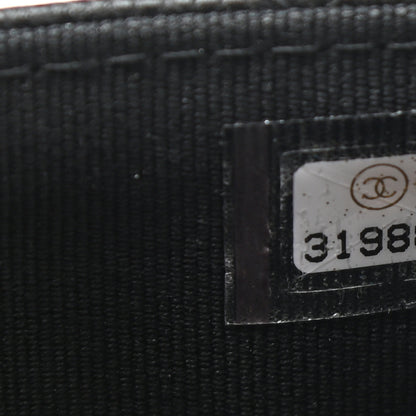 Chanel Caviar Quilted Crystal CC Flap Card Holder Black 8 of 9