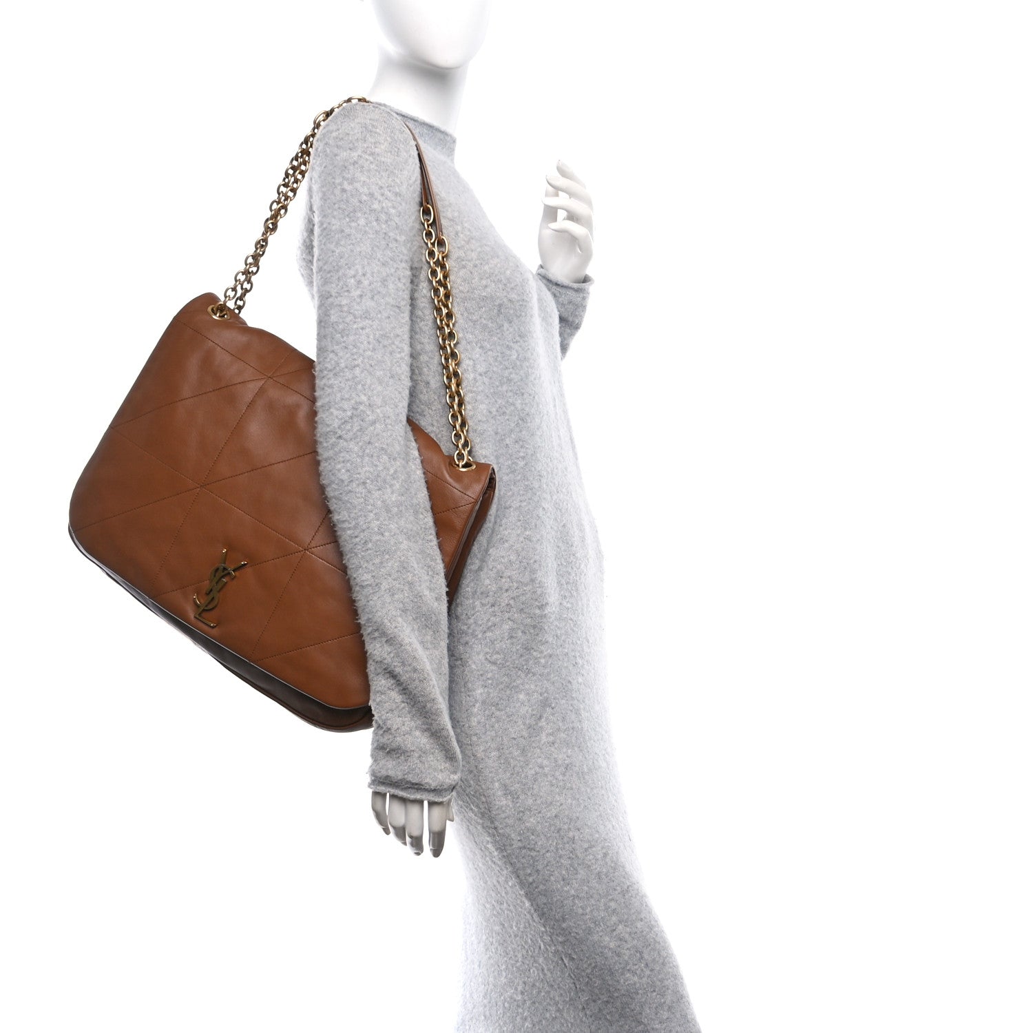 Saint Laurent Lambskin Matelasse Monogram Large Jamie 4.3 Light Fox 2 of 10