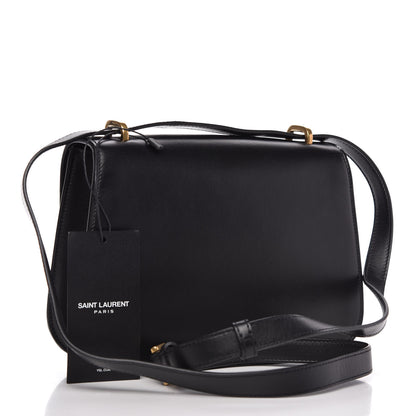 Saint Laurent Smooth Calfskin Small Spontini Saddle Bag Black 3 of 10