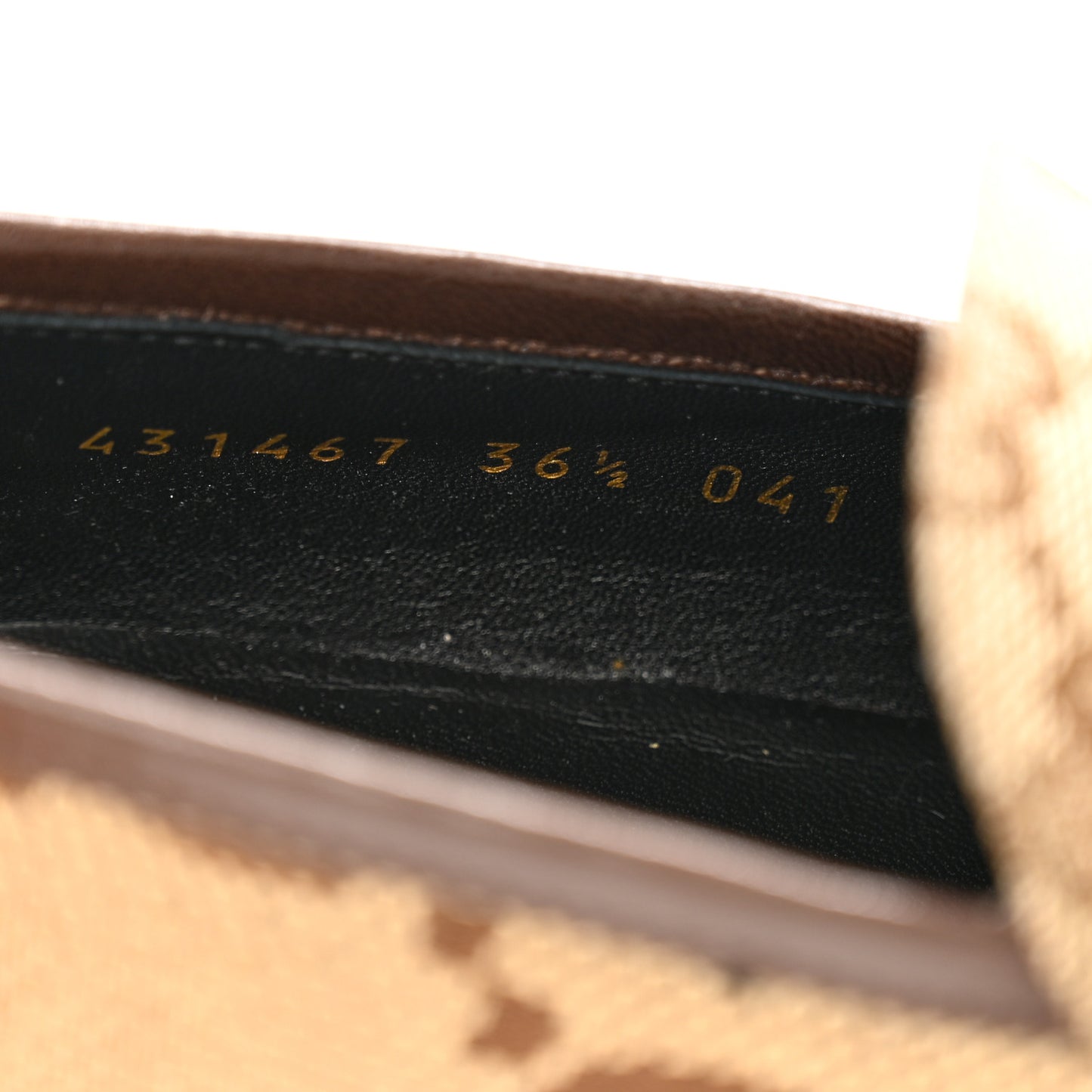 Canvas GG Monogram Horsebit Womens Jordaan Loafers 36.5