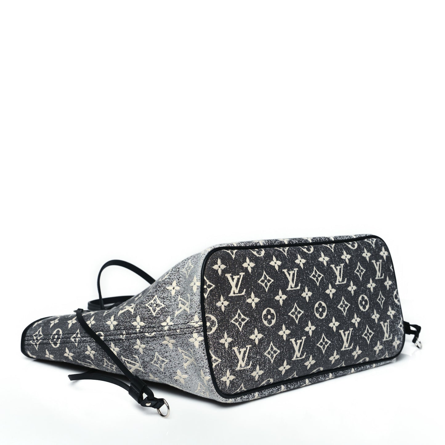 Denim Monogram Jacquard Neverfull MM Grey