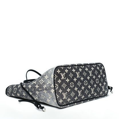 Louis Vuitton Denim Monogram Jacquard Neverfull MM Grey 5 of 11