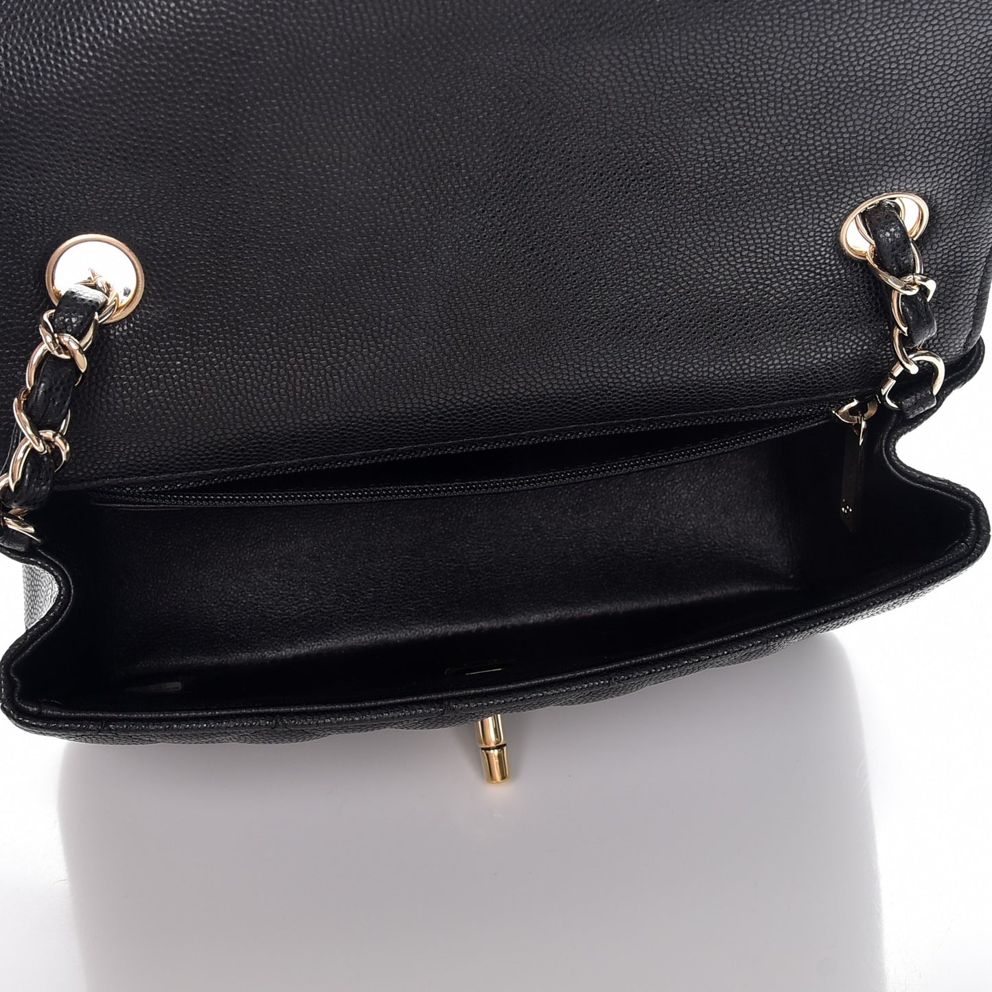 Caviar Quilted Mini Rectangular Flap Black