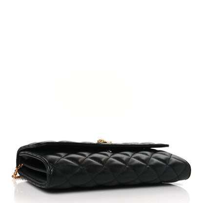 Versace Lambskin Quilted Medusa Wallet on Chain Crossbody Black 4 of 8