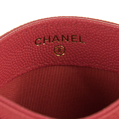 Chanel Caviar Quilted Card Holder Dark Pink 5 of 7