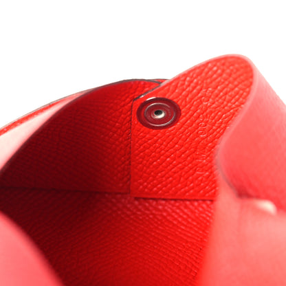 Hermes Epsom Calvi Card Case Rouge De Coeur 6 of 12
