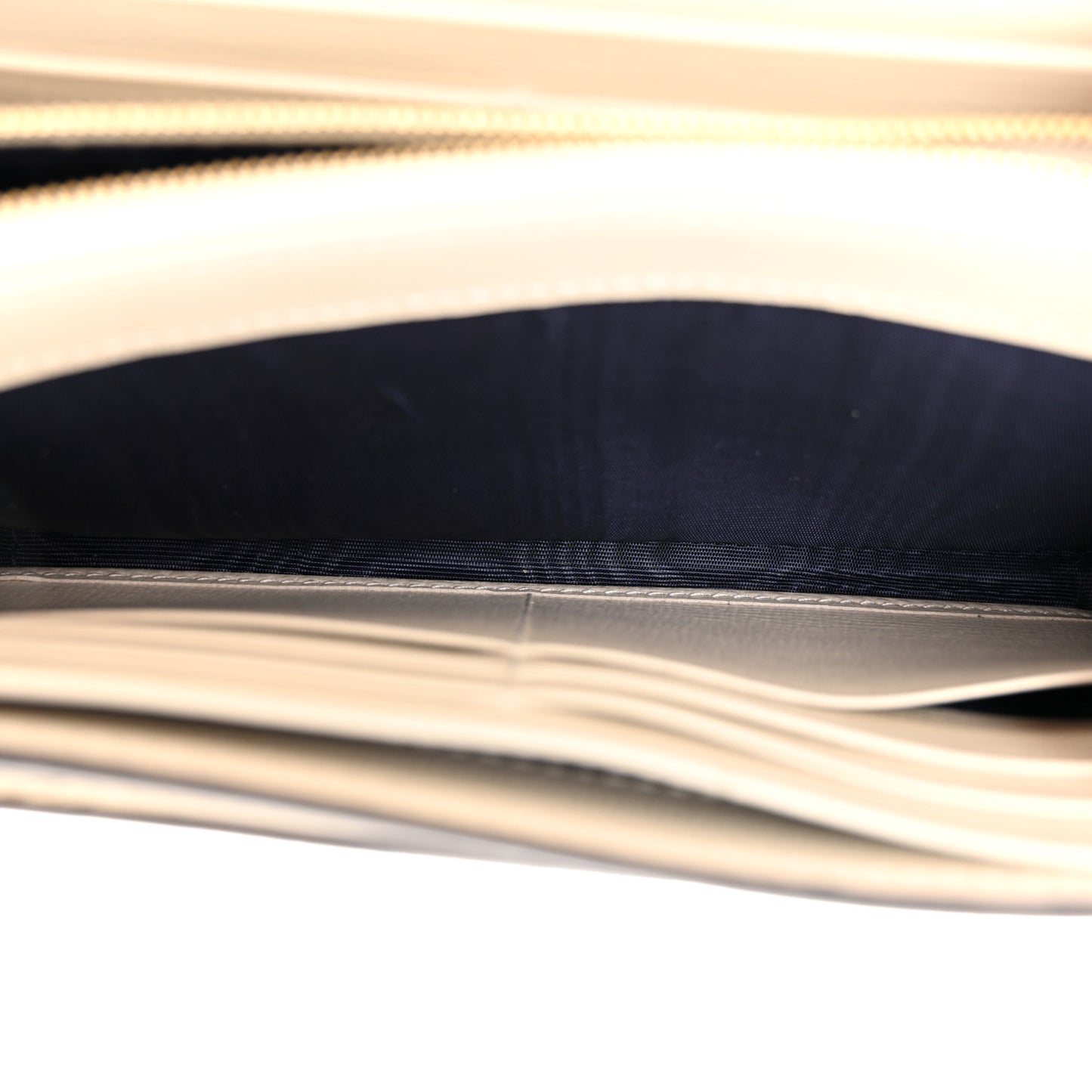 GG Supreme Monogram Textured Calfskin Web Jackie 1961 Chain Wallet Beige Ebony Mystic White