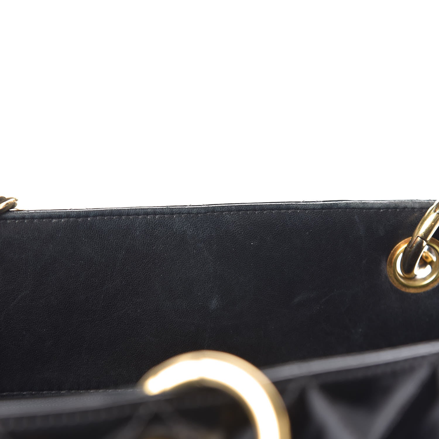 Chanel Glazed Calfskin Quilted Tote Black 11 of 19