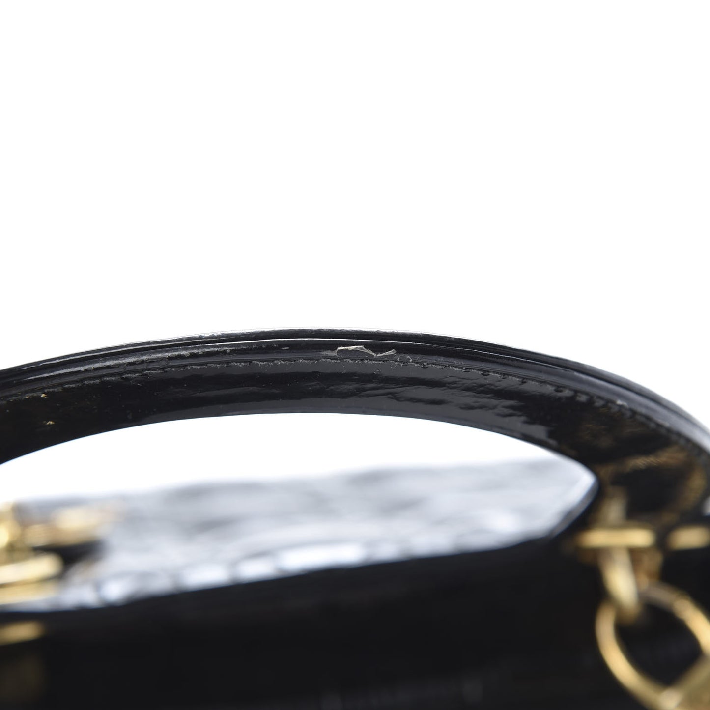 Patent Cannage Medium Lady Dior Black