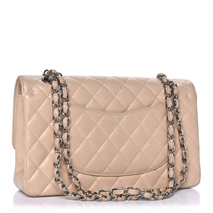 Chanel Caviar Quilted Medium Double Flap Beige 3 of 14