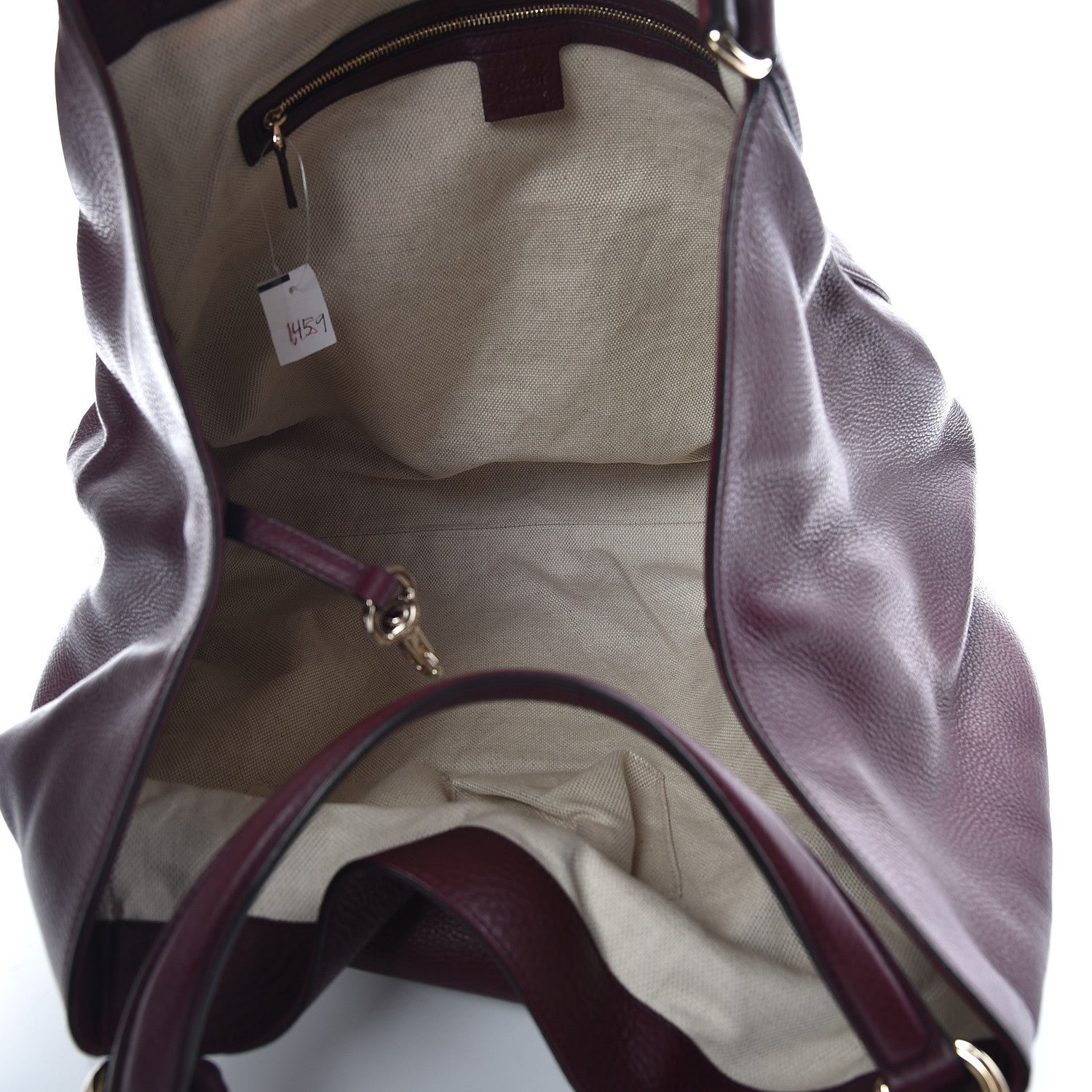 Gucci Pebbled Calfskin Large Soho Shoulder Bag Bordeaux 5 of 12