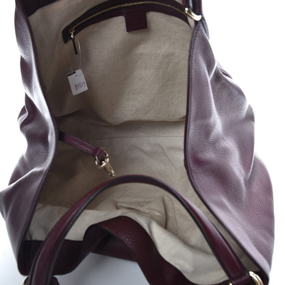 Gucci Pebbled Calfskin Large Soho Shoulder Bag Bordeaux 5 of 12