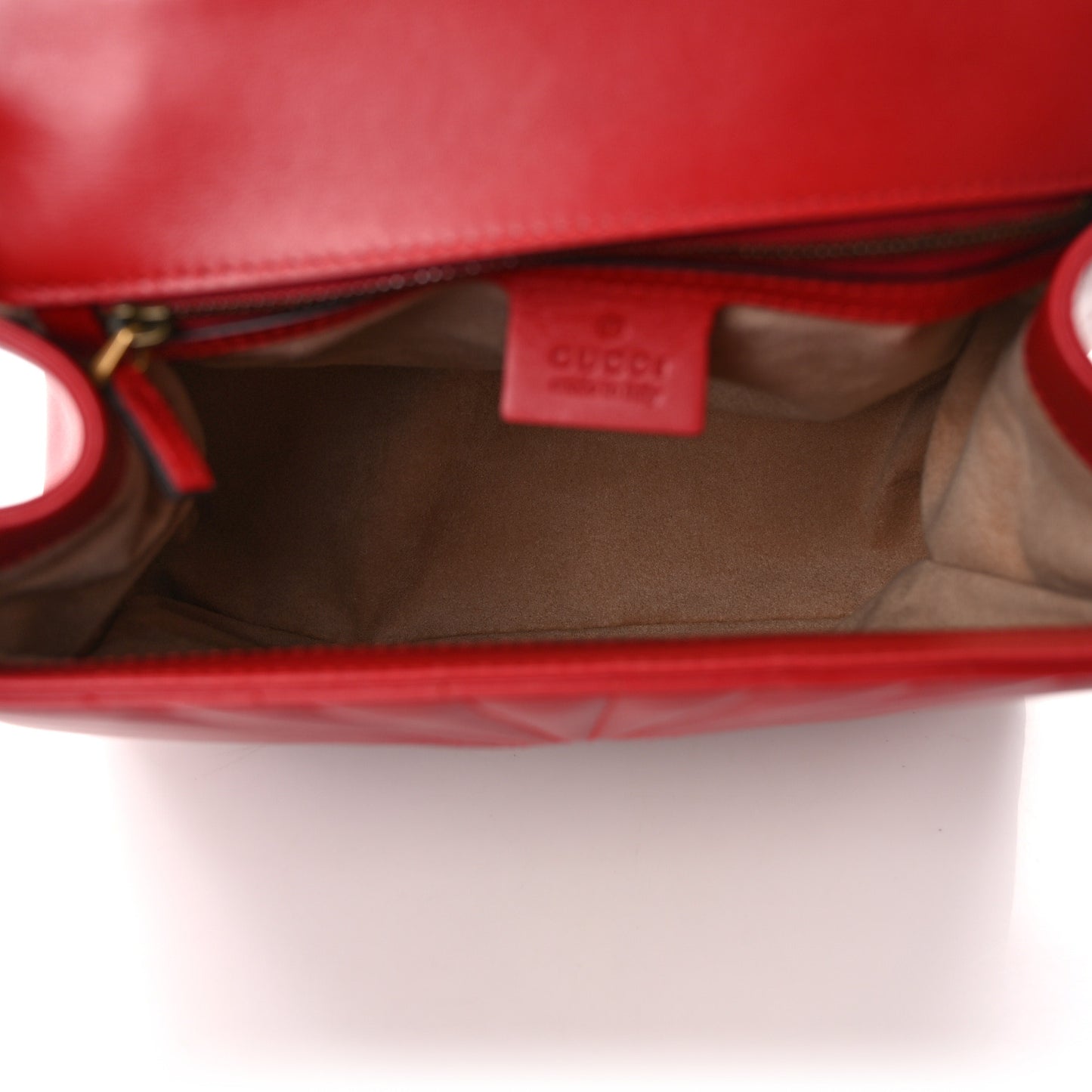 Calfskin Bamboo Trapuntata Queen Margaret Backpack Hibiscus Red