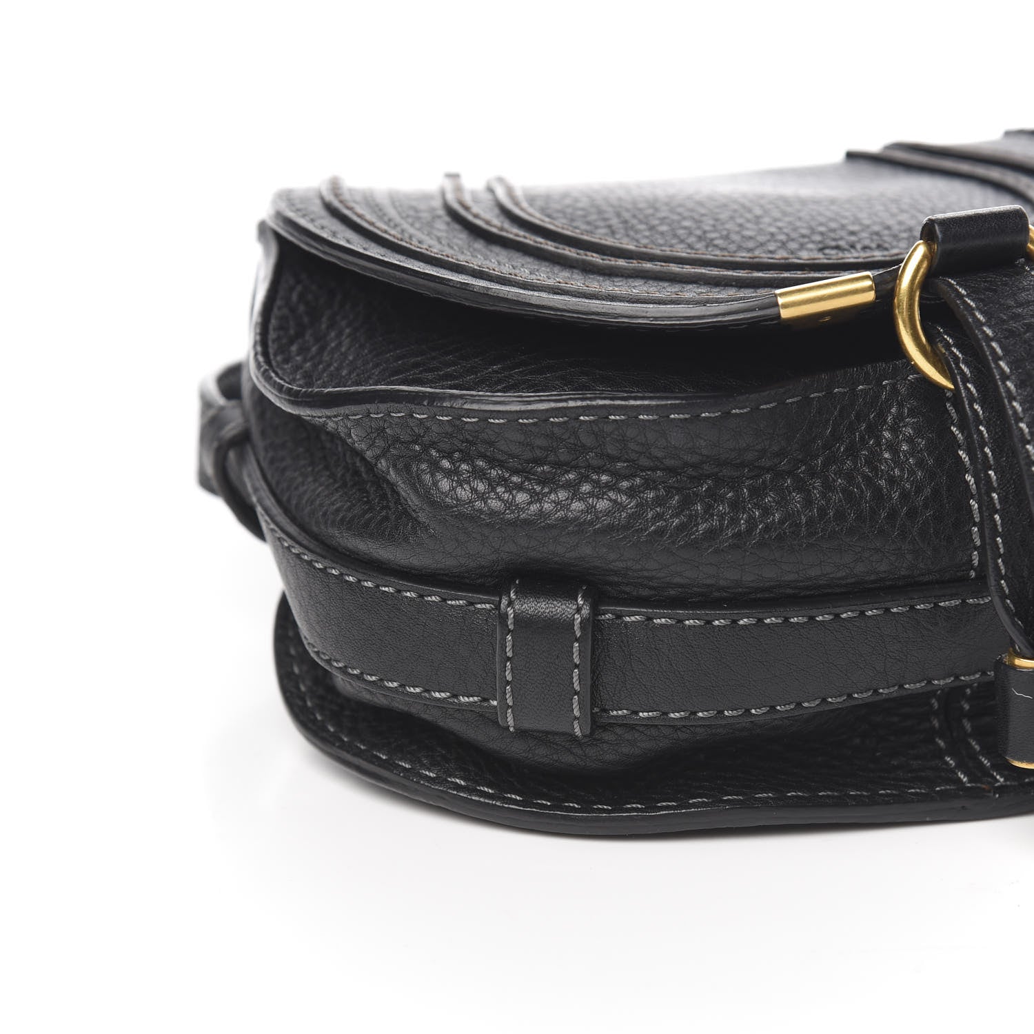 Chloe Calfskin Mini Marcie Round Crossbody Bag Black 6 of 8