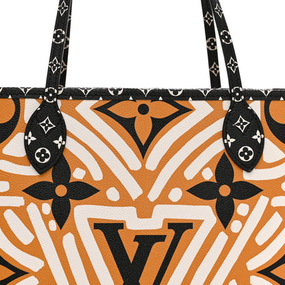 Louis Vuitton Monogram Giant Crafty Neverfull MM Creme Caramel 9 of 11
