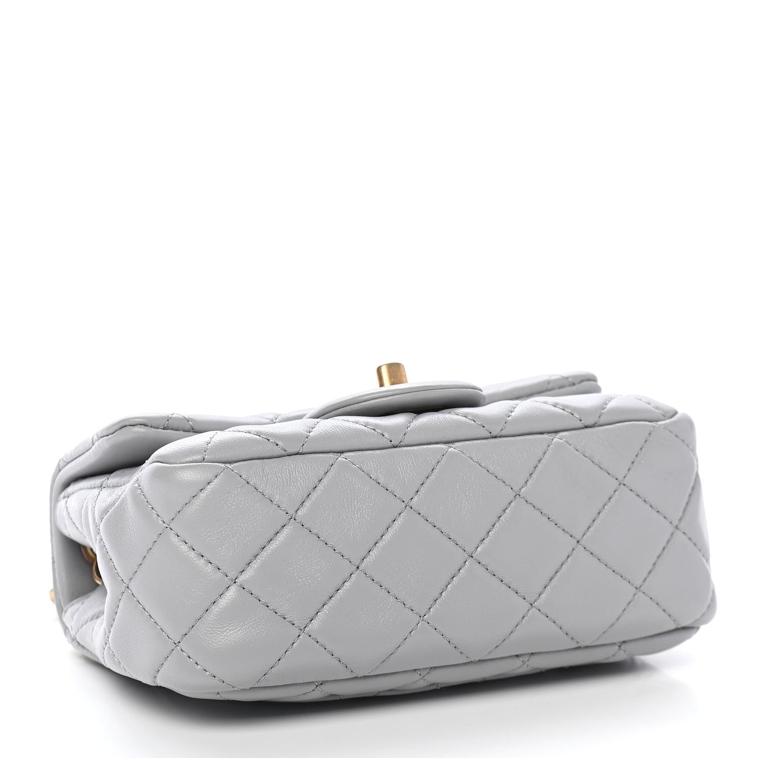 Chanel Lambskin Quilted Mini Pearl Crush Flap Light Grey 4 of 9