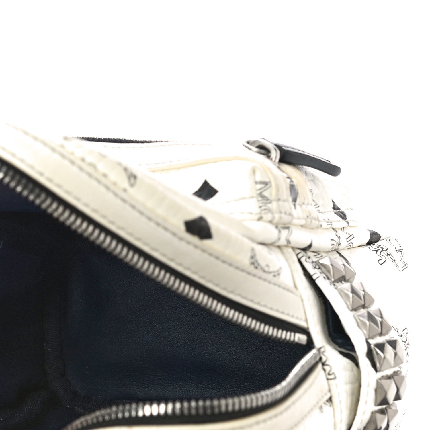 MCM Visetos Side Stud X-Mini Stark Bebe Boo Backpack White 5 of 14