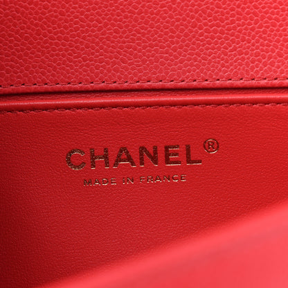Chanel Caviar Quilted Medium Boy Flap Red 6 of 11