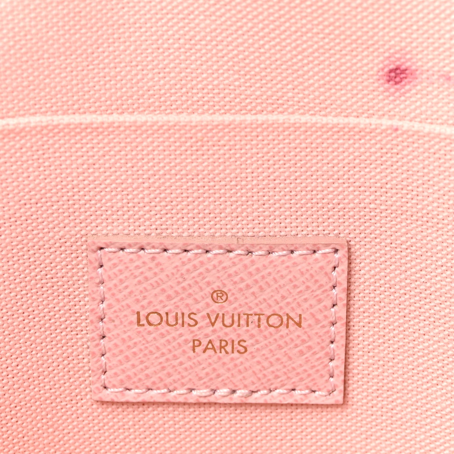 Damier Azur Pochette Felicie Chain Wallet Rose Ballerine