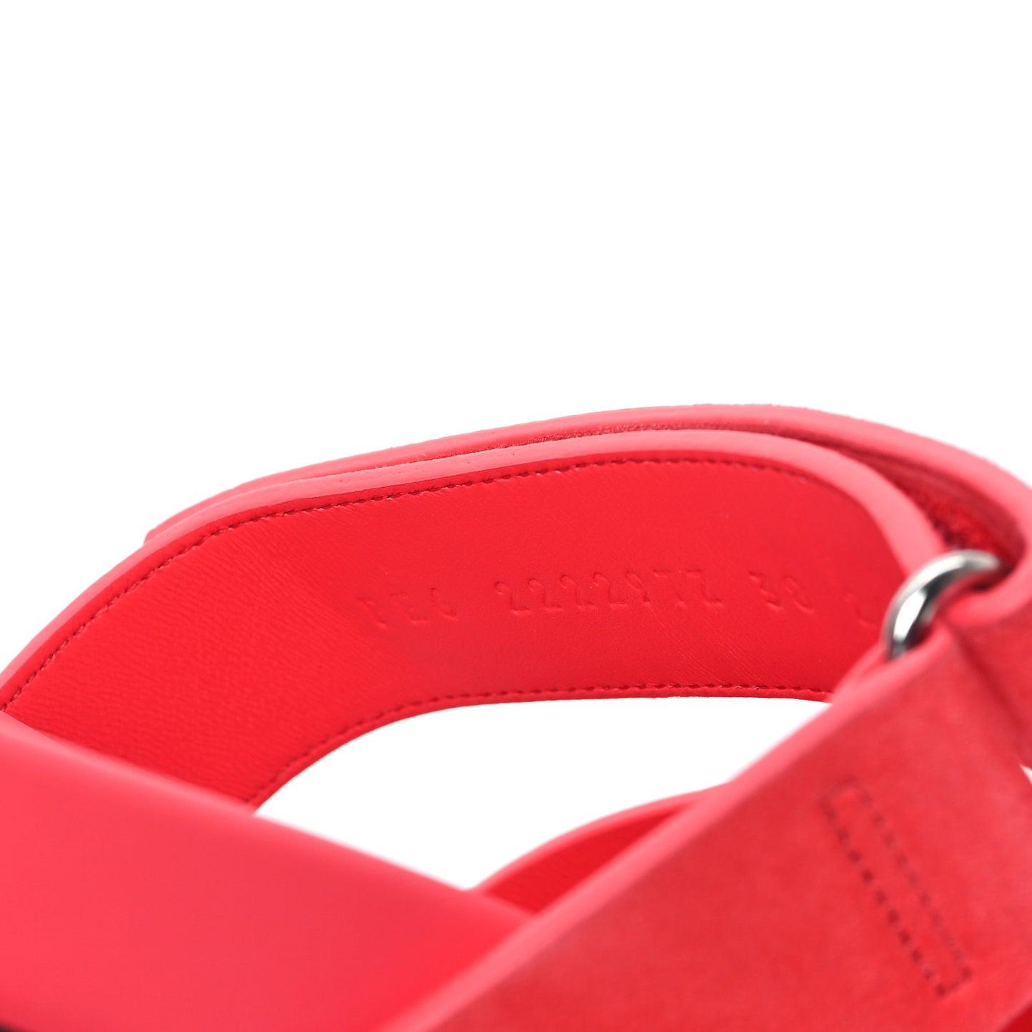 Suede Goatskin Womens Chypre Sandals 38 Rose Vermillon