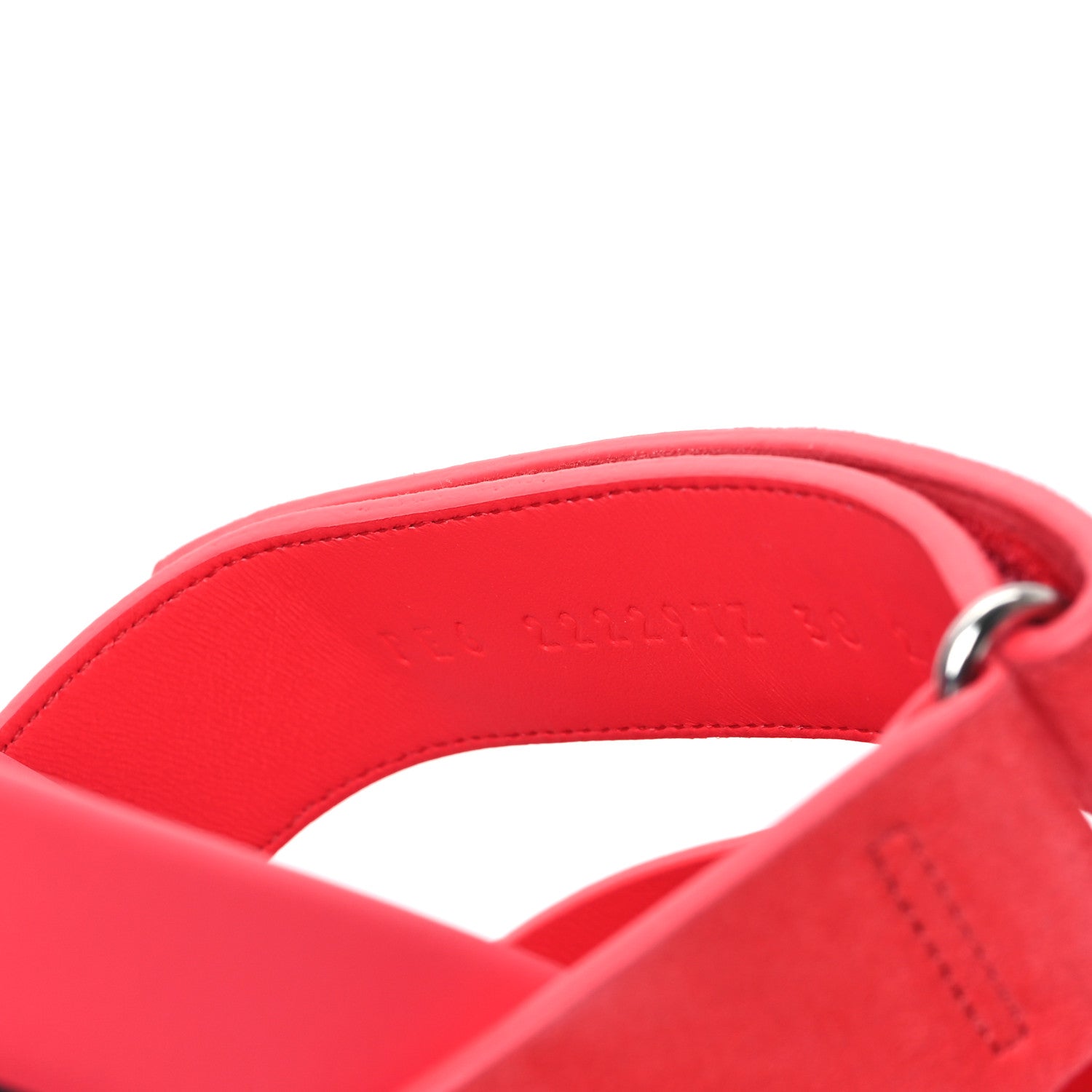 Hermes Suede Goatskin Womens Chypre Sandals 38 Rose Vermillon 8 of 9