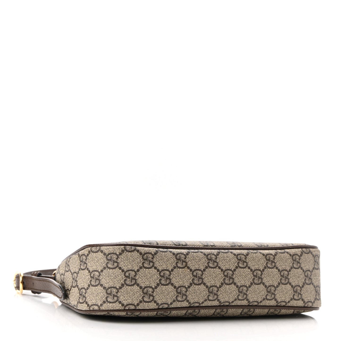 GG Supreme Monogram Textured Dollar Calfskin Small Ophidia Hobo Beige Ebony New Acero