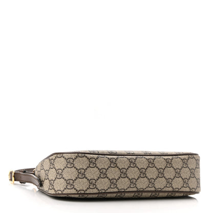 Gucci GG Supreme Monogram Textured Dollar Calfskin Small Ophidia Hobo Beige Ebony New Acero 4 of 11