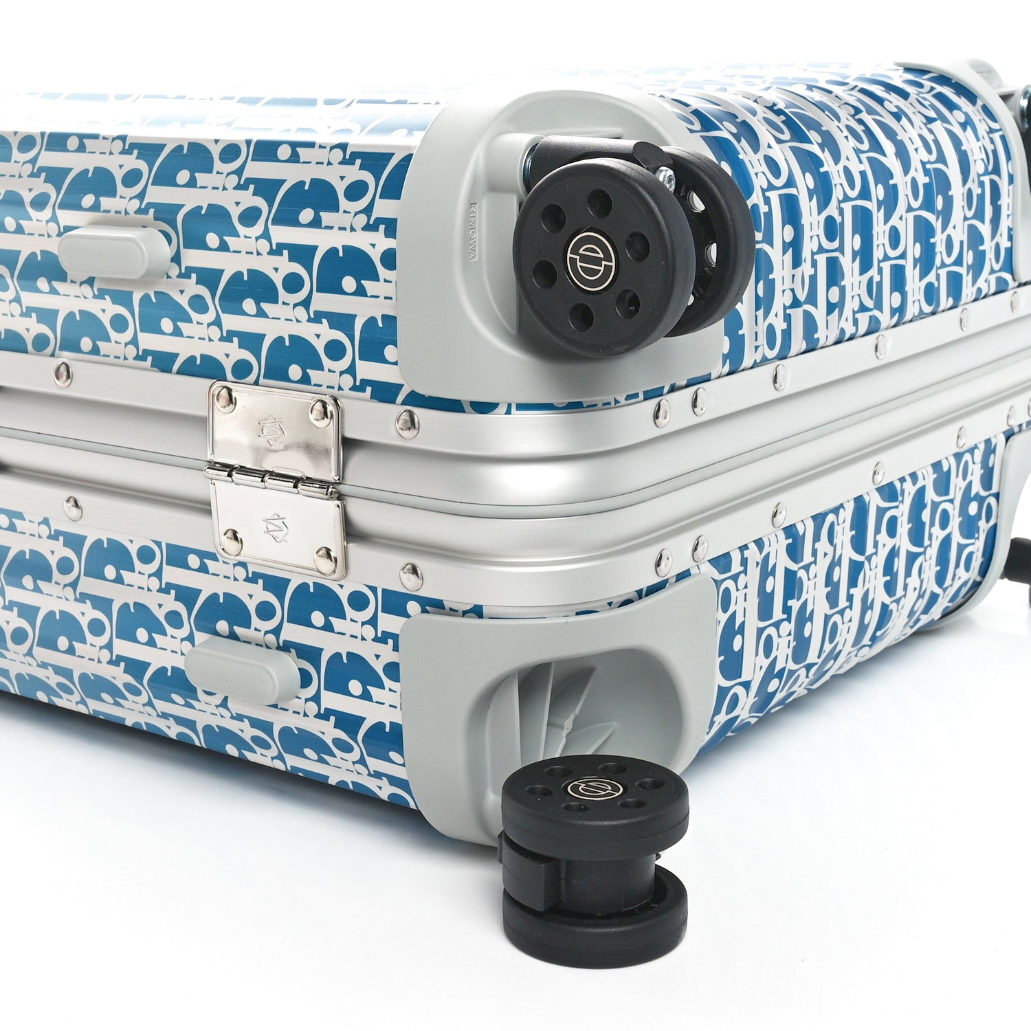 Christian Dior X RIMOWA Aluminum Gradient Cabin Luggage Blue Multi 7 of 8