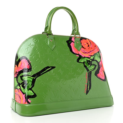 Louis Vuitton Vernis Roses Alma GM Vert Tonic 2 of 4