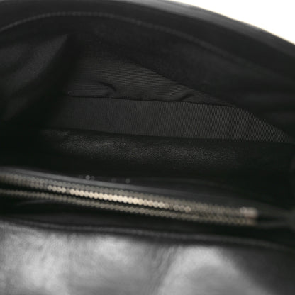 Saint Laurent Sheepskin Matelasse Chevron Monogram Medium College Bag Black 5 of 11