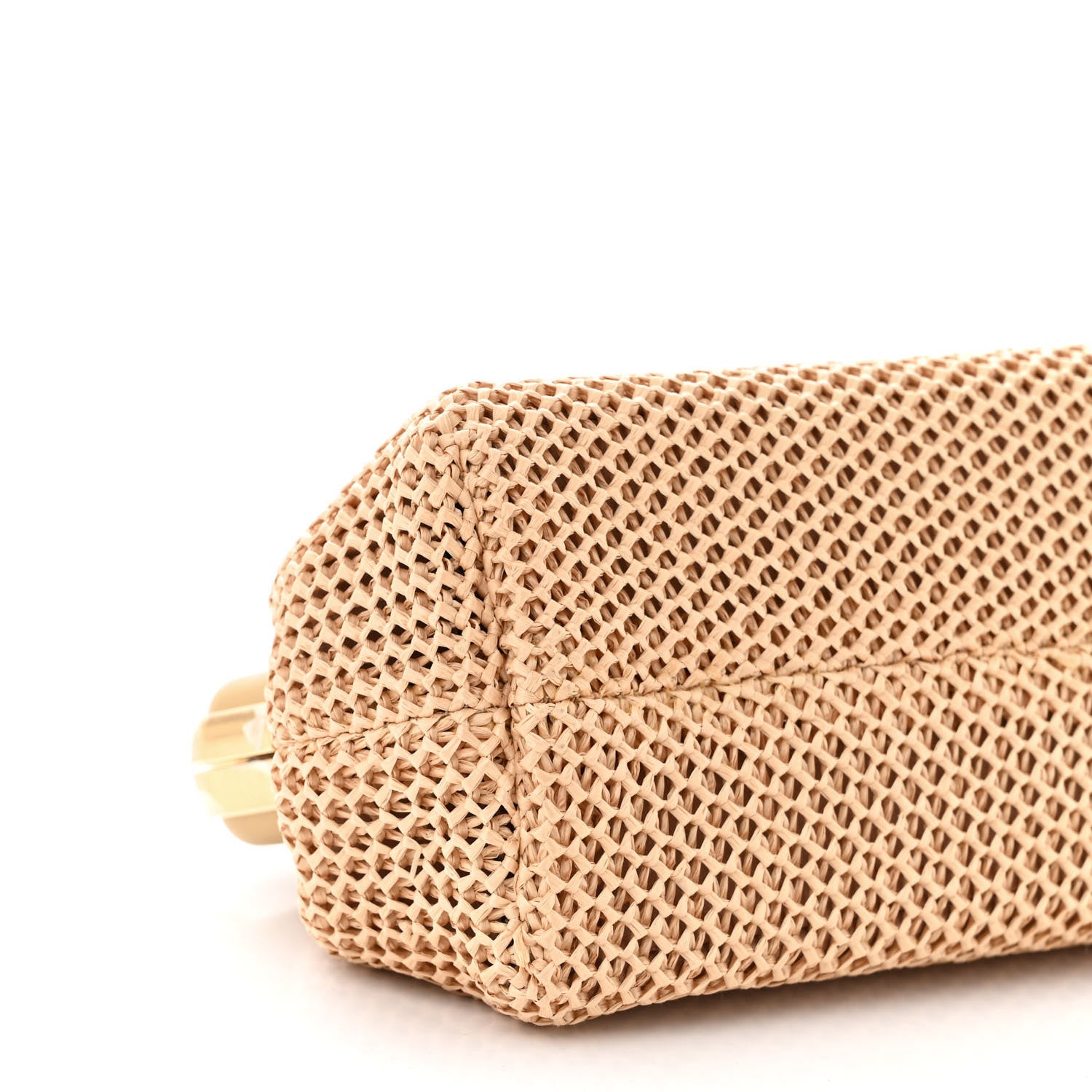 Fendi Raffia Nappa Macrame Small Fendi First Natural Sahara