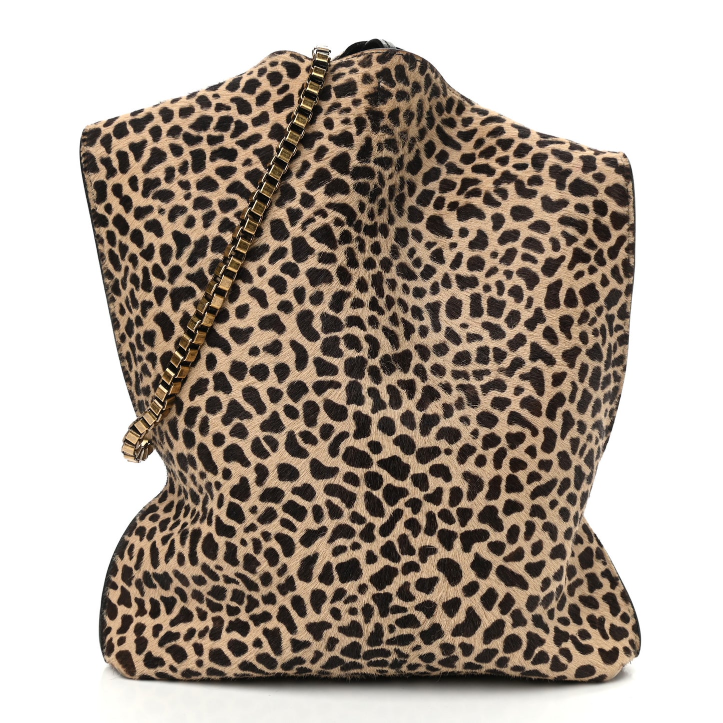 Pony Effect Calfskin Giraffe Print Small Suzanne Hobo Natural
