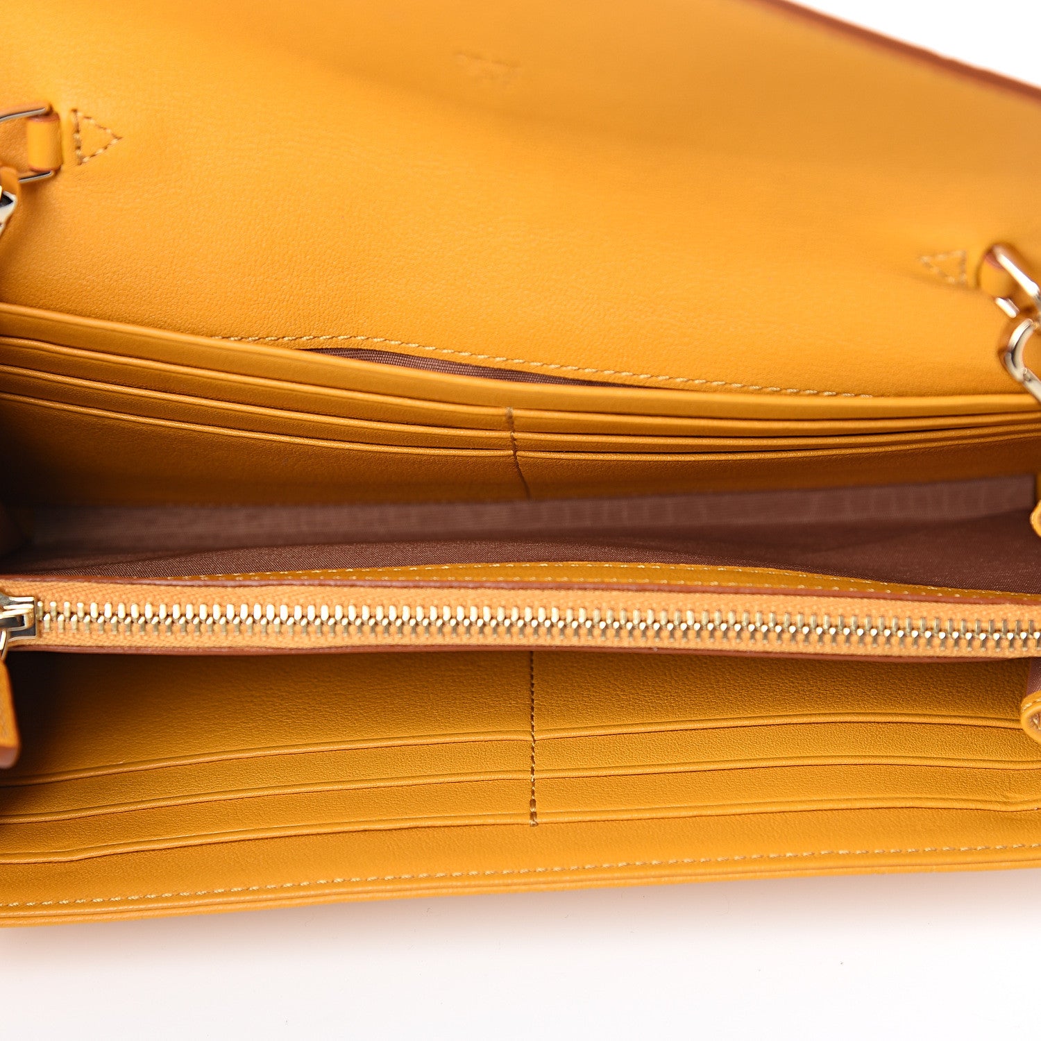 MCM Calfskin Ottomar Wallet On Chain Mango 4 of 9