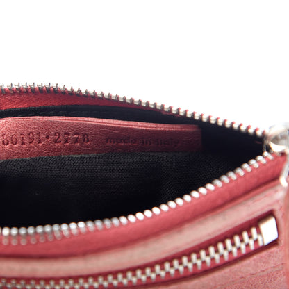 Balenciaga Agneau Giant 12 Silver Hardware M Porte-Monnaie Coin Purse Pivoine 7 of 7
