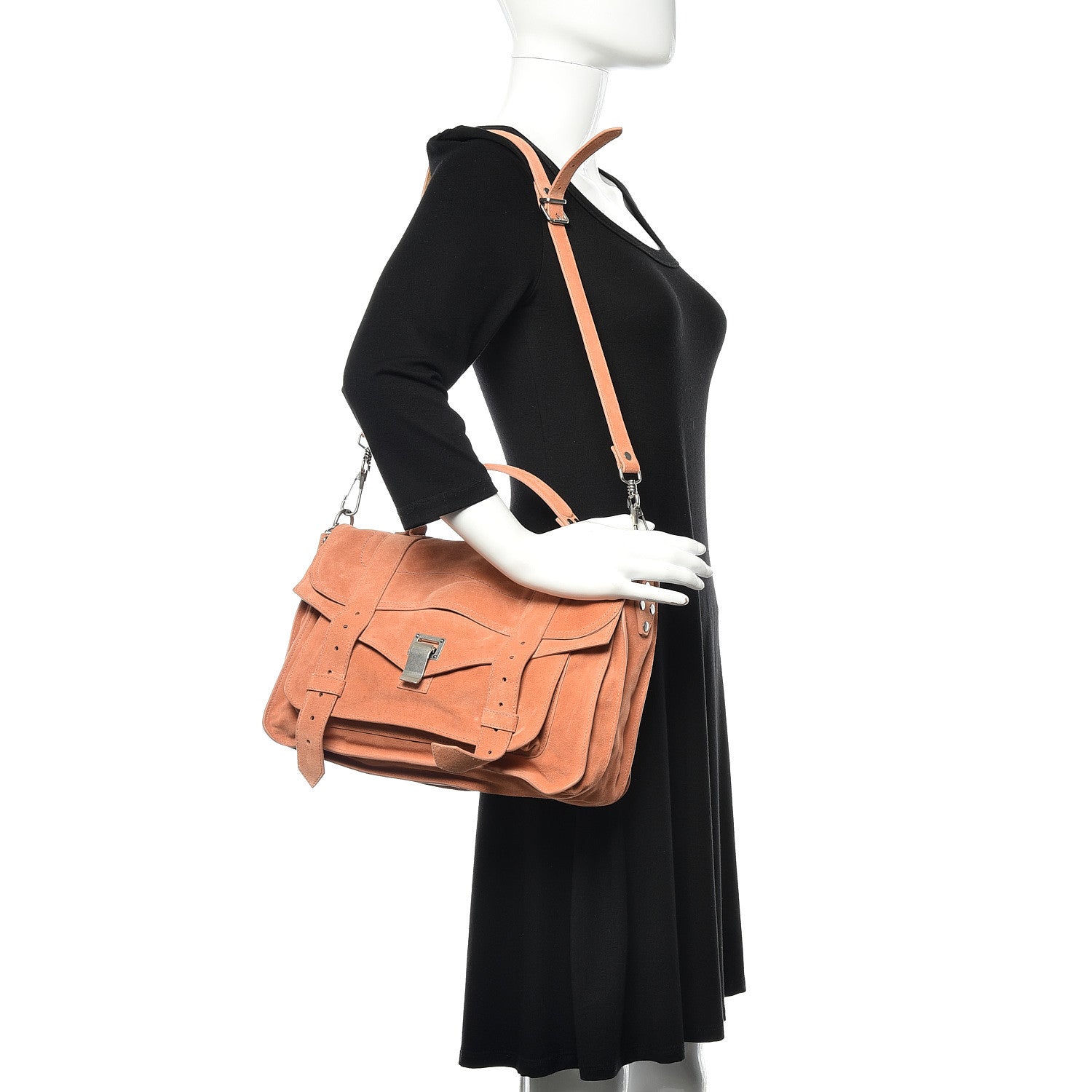 Proenza Schouler Suede Medium PS1 Satchel Fawn 2 of 9