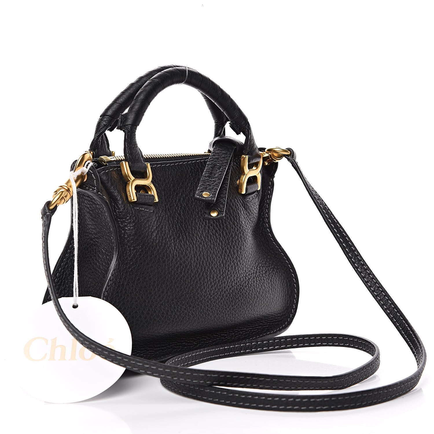 Chloe Calfskin Mini Marcie Satchel Black 3 of 10