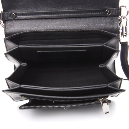 Givenchy Lambskin Embroidered Studded Small GV3 Shoulder Bag Black 5 of 13