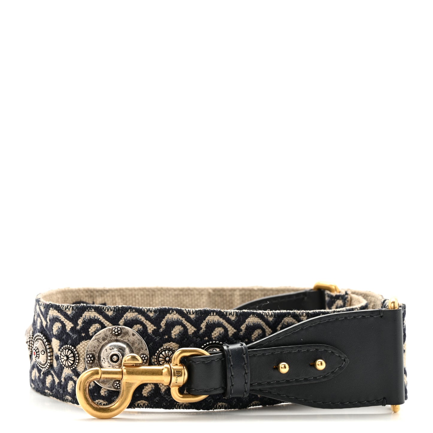 Oblique Studded Shoulder Strap Blue
