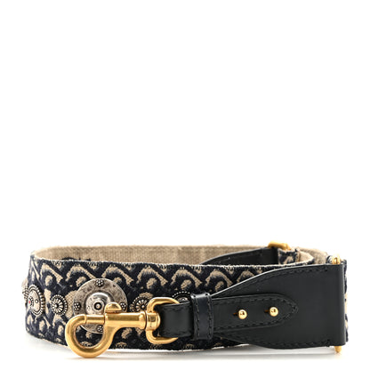 Christian Dior Oblique Studded Shoulder Strap Blue 1 of 5