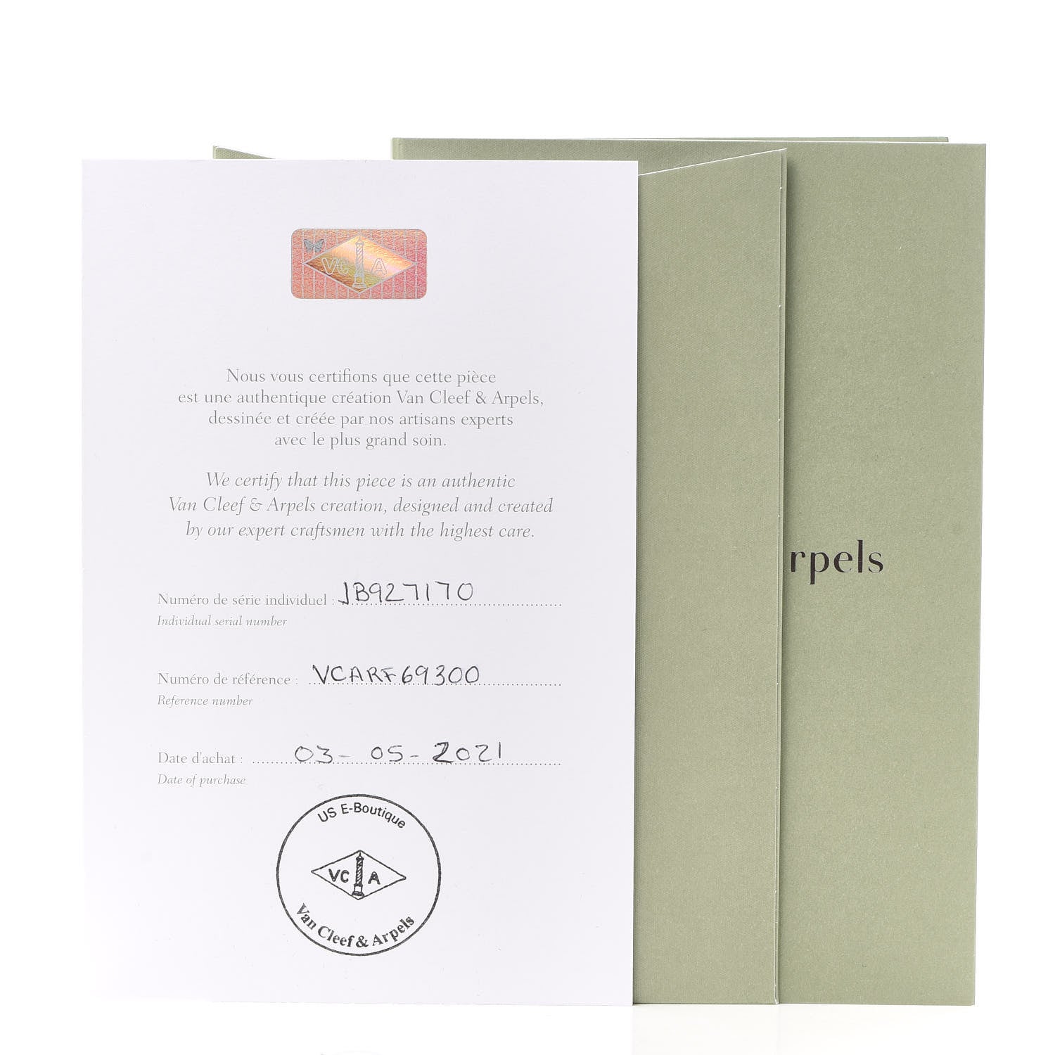 Van Cleef & Arpels 18K Yellow Gold Mother of Pearl Sweet Alhambra Butterfly Pendant Necklace 7 of 8