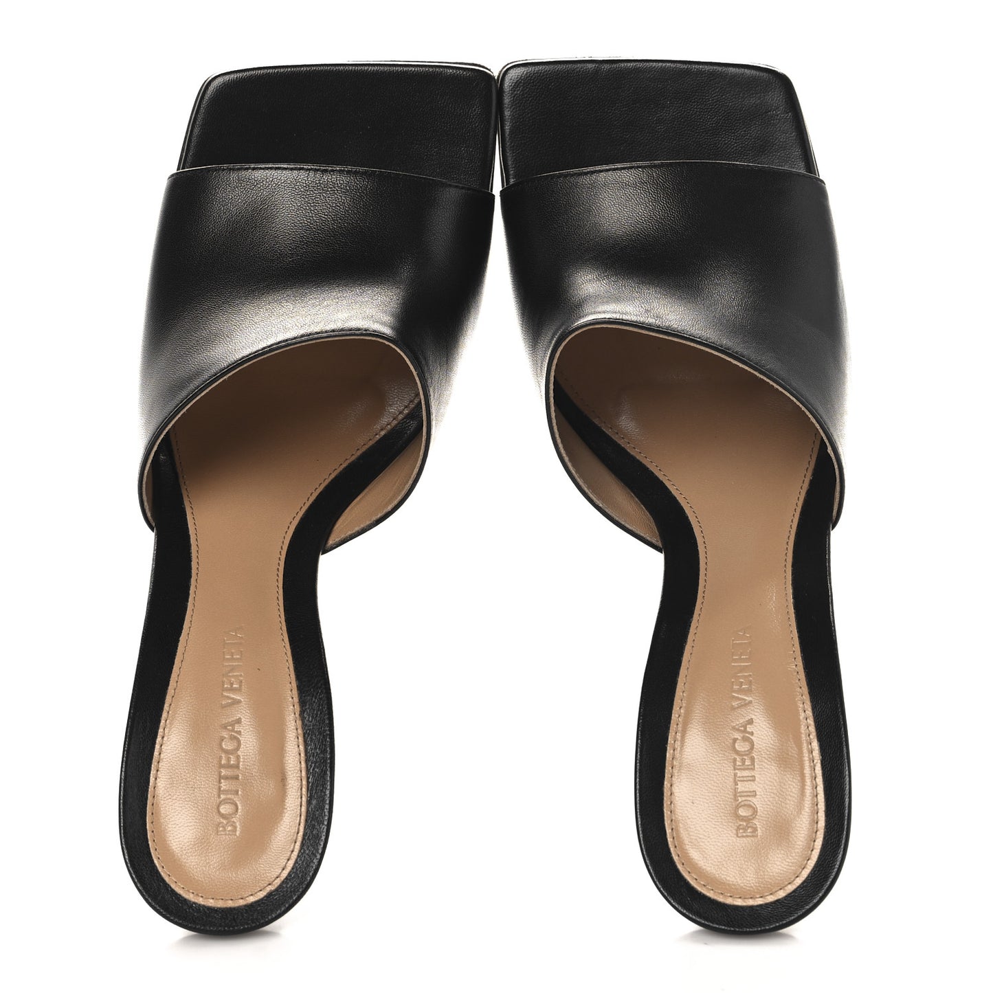 Lambskin Stretch Lounge Kid Mule Sandals 38.5 Black