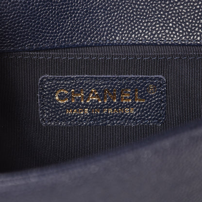 Chanel Caviar Quilted Small Boy Flap Navy 6 of 8