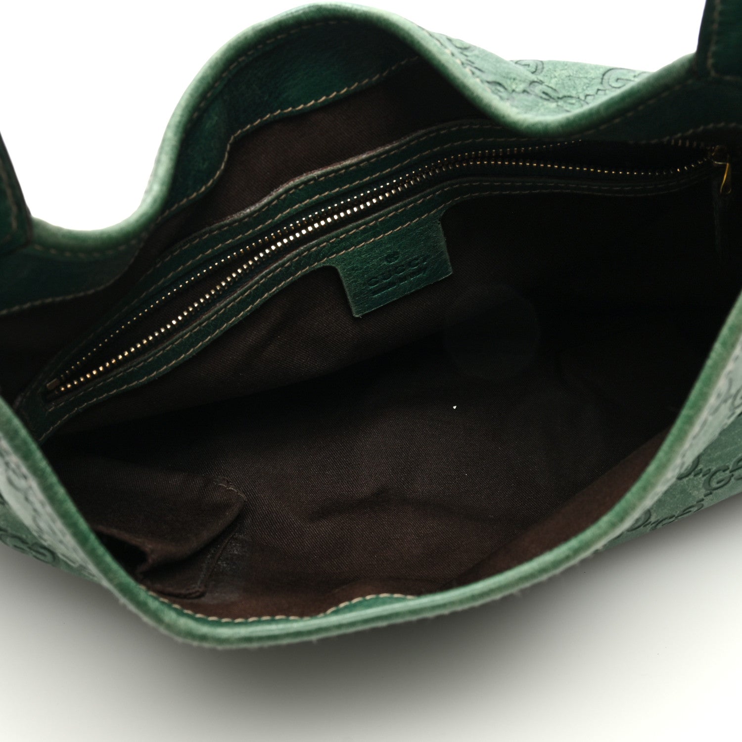 Gucci Guccissima Medium Jackie O Bouvier Hobo Green 5 of 13