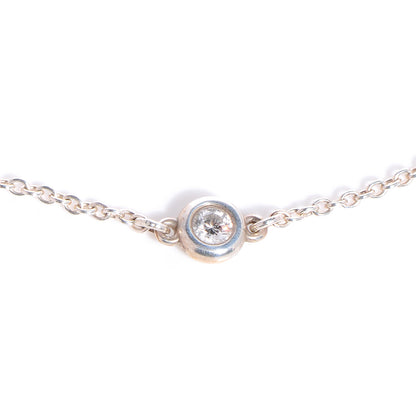 Tiffany Sterling Silver Diamond .05ct Elsa Peretti Diamonds by the Yard Bracelet 3 of 6