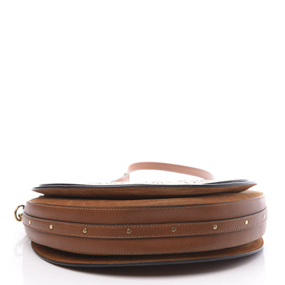 Chloe Calfskin Suede Raffia Medium Pixie Bag Caramel 4 of 12