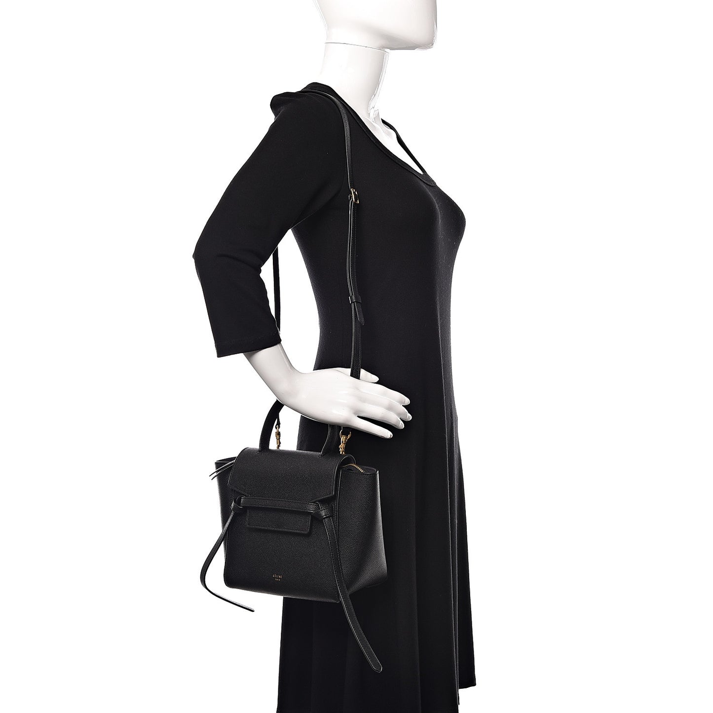 Grained Calfskin Nano Belt Bag Black