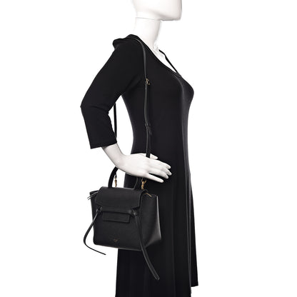 Celine Grained Calfskin Nano Belt Bag Black 2 of 10