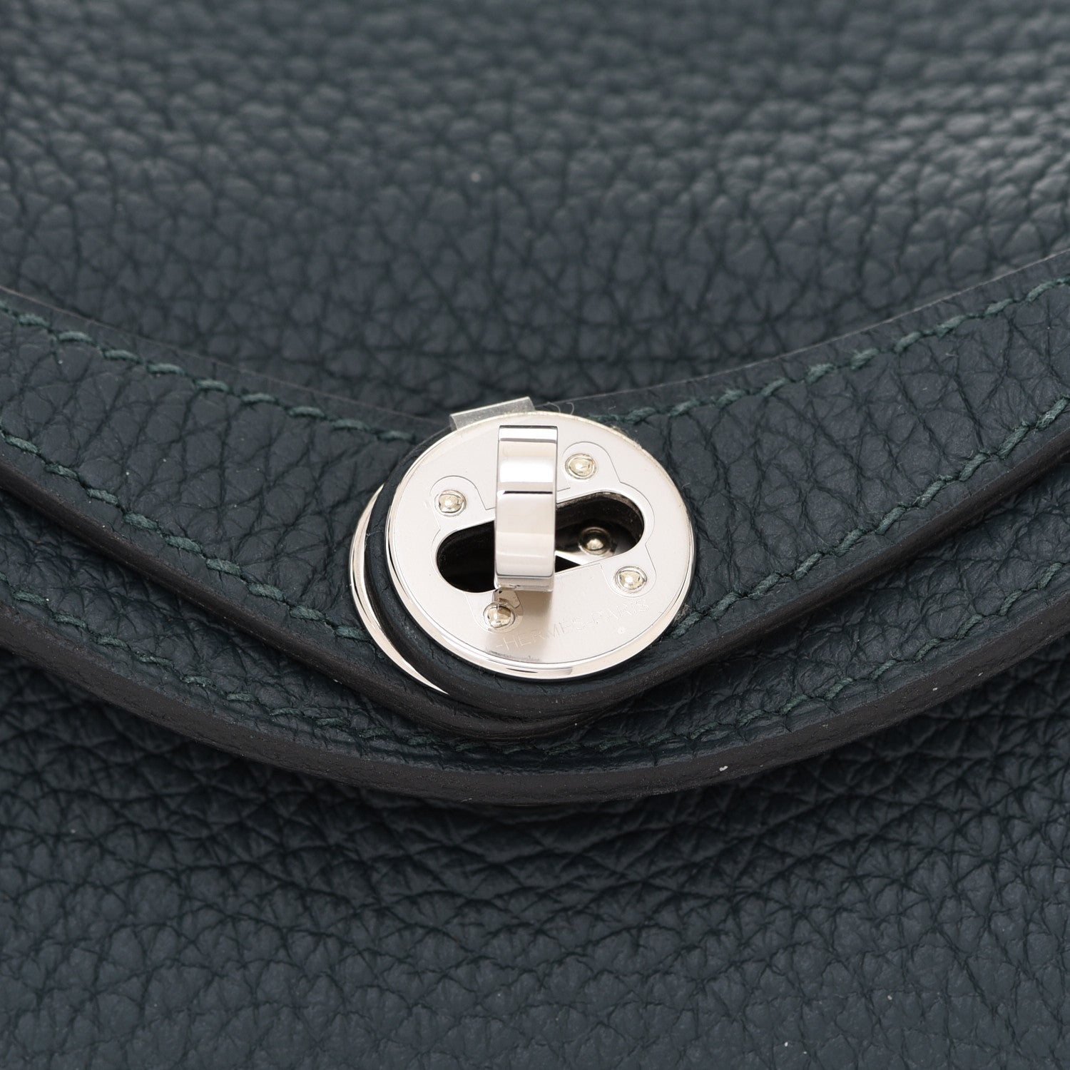Hermes Taurillon Clemence Mini Lindy 20 Vert Cypress 8 of 10