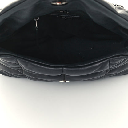 Saint Laurent Lambskin Quilted Small Loulou Puffer Monogram Chain Satchel Black 5 of 11